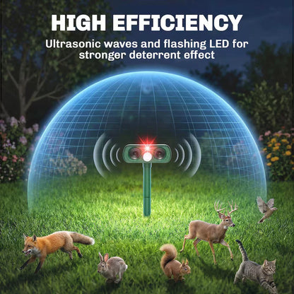 Dog Repellent Ultrasonic Solar-Powered 26 Ft Range
