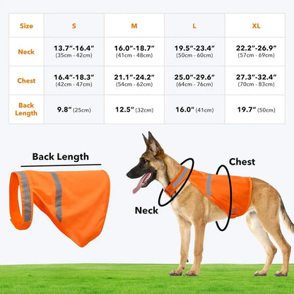 Dog Safety Vest Reflective Strips Adjustable Straps Lightweight