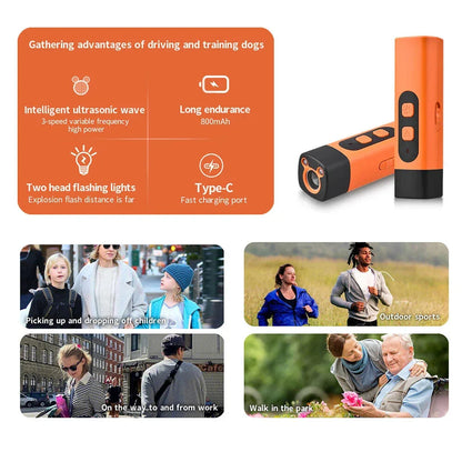 Dog Trainer Ultrasonic USB Rechargeable 3 Modes