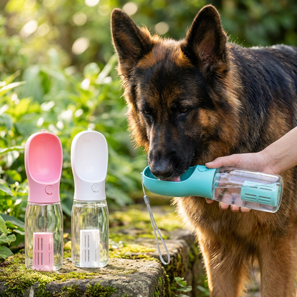 Dog Travel Water Bottle 3-In-1 Water Food & Waste