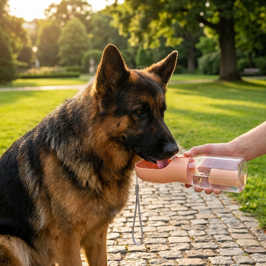 Dog Water Bottle 3-in-1 Spill-Free Food & Bag Dispenser