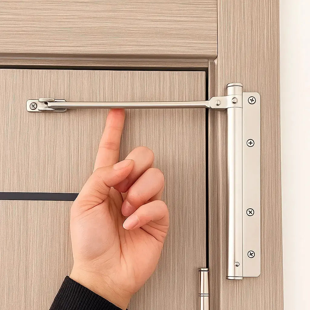 Door Closer Adjustable 4-Speed Stainless Steel Quiet Smooth Closing