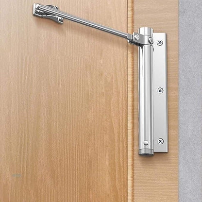 Door Closer Adjustable 4-Speed Stainless Steel Quiet Smooth Closing