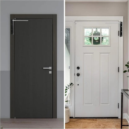 Door Closer Adjustable 4-Speed Stainless Steel Quiet Smooth Closing
