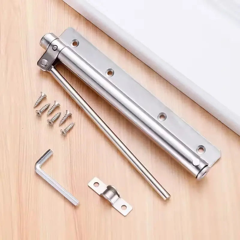 Door Closer Adjustable 4-Speed Stainless Steel Quiet Smooth Closing