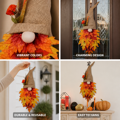 Door Hanger Autumn Fabric With Maple Leaves