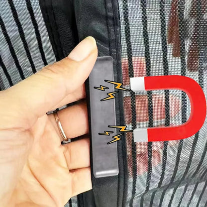Door Insect Screen Magnetic Closure Polyester Mesh