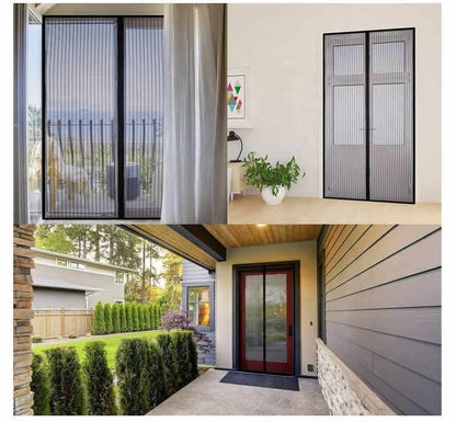 Door Insect Screen Magnetic Closure Polyester Mesh