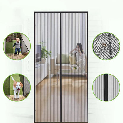 Door Insect Screen Magnetic Closure Polyester Mesh
