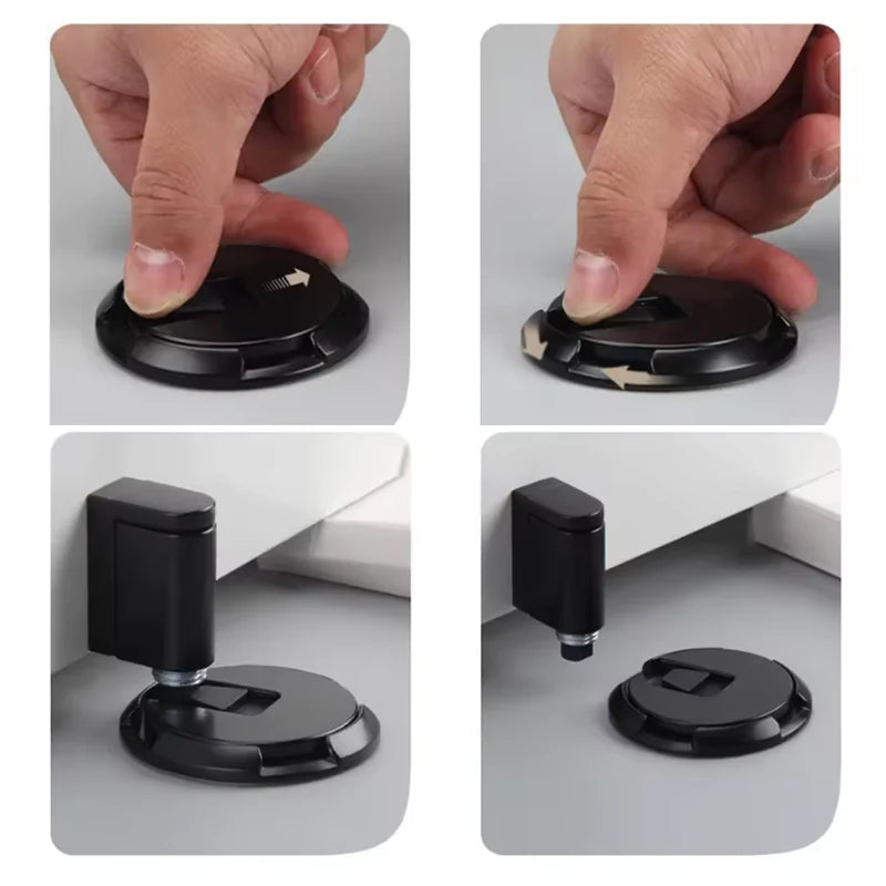 Door Stopper Solid Brass Draft-Resistant Adhesive & Screw Installation