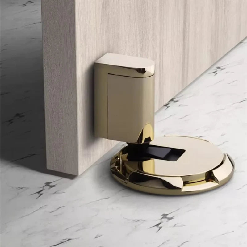 Door Stopper Solid Brass Draft-Resistant Adhesive & Screw Installation