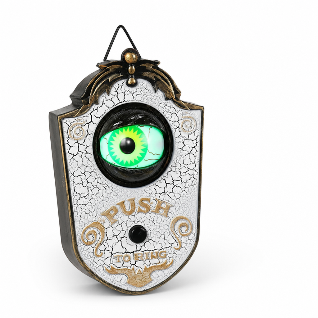 Doorbell Battery-Operated Glowing LED Eye & Spooky Sounds