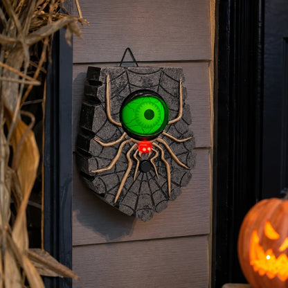 Doorbell Decoration Spider Web Glowing Eyes Battery-Operated