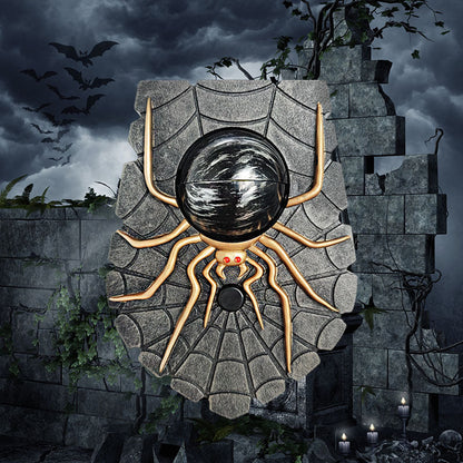 Doorbell Decoration Spider Web Glowing Eyes Battery-Operated