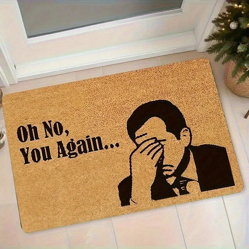 Doormat Facepalm Motif Memory Foam Weather-Resistant