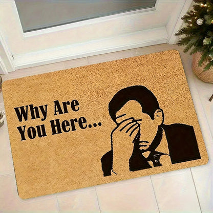Doormat Facepalm Motif Memory Foam Weather-Resistant