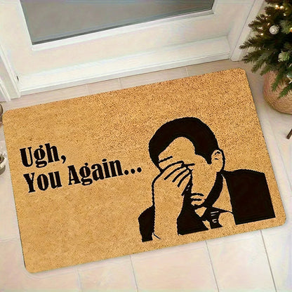 Doormat Facepalm Motif Memory Foam Weather-Resistant