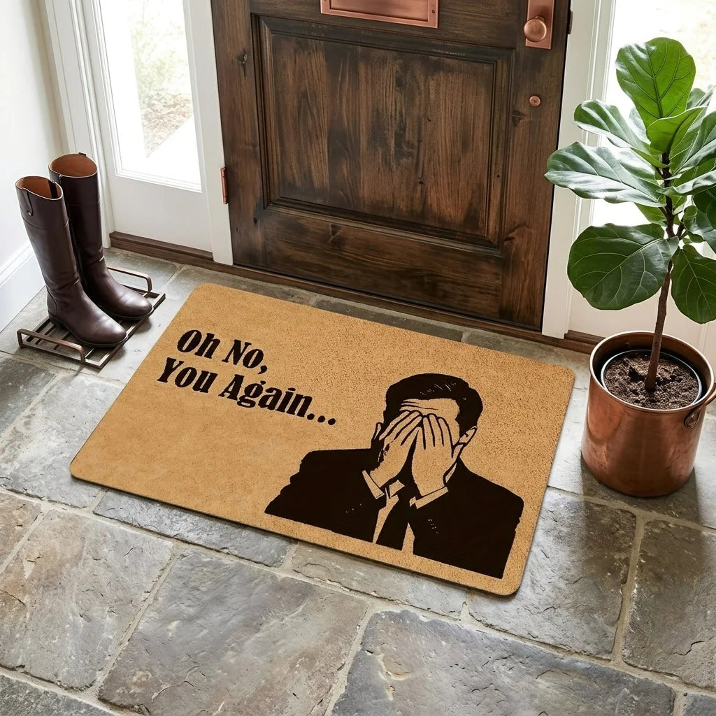 Doormat Facepalm Motif Memory Foam Weather-Resistant
