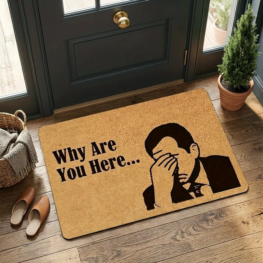 Doormat Facepalm Motif Memory Foam Weather-Resistant