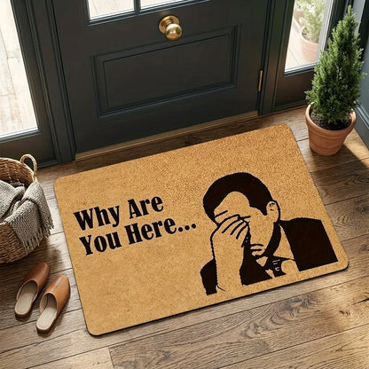 Doormat Facepalm Motif Memory Foam Weather-Resistant