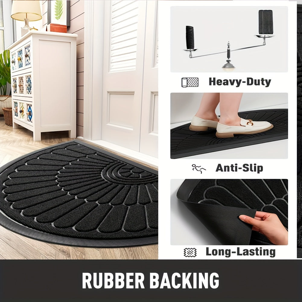 Doormat Semicircular Non-Slip Rubber Deep Grooves