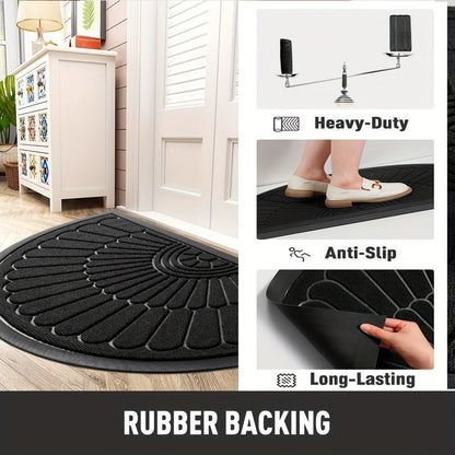 Doormat Semicircular Non-Slip Rubber Deep Grooves