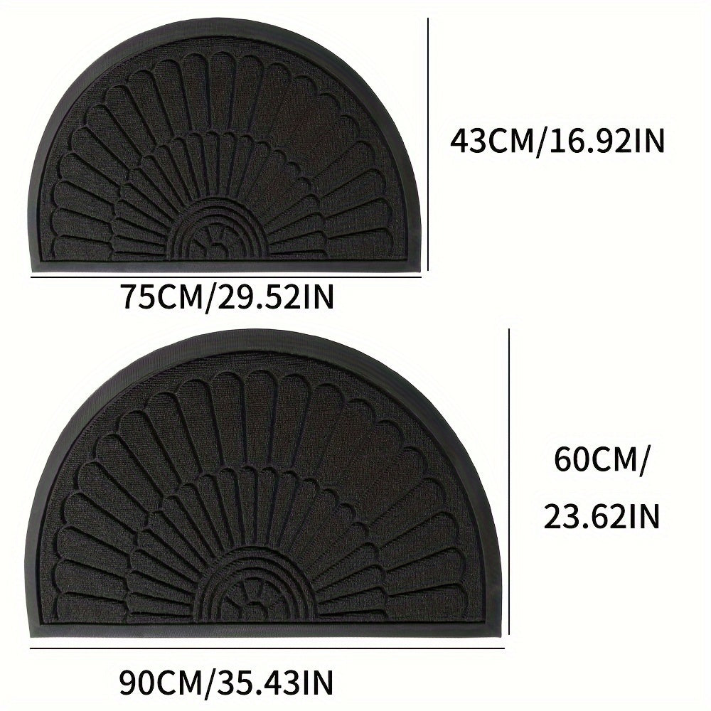 Doormat Semicircular Non-Slip Rubber Deep Grooves