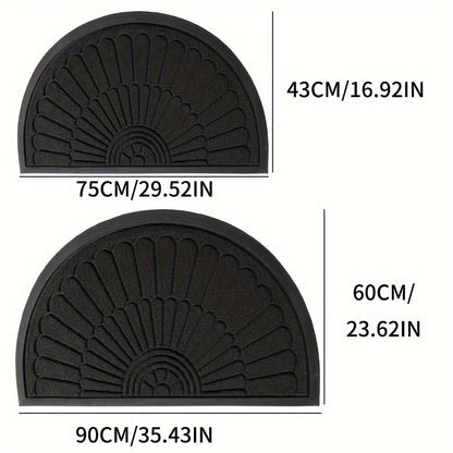 Doormat Semicircular Non-Slip Rubber Deep Grooves