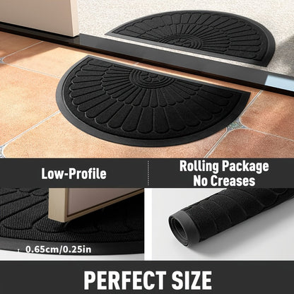 Doormat Semicircular Non-Slip Rubber Deep Grooves