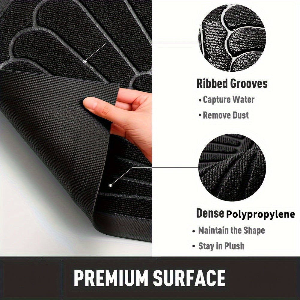 Doormat Semicircular Non-Slip Rubber Deep Grooves