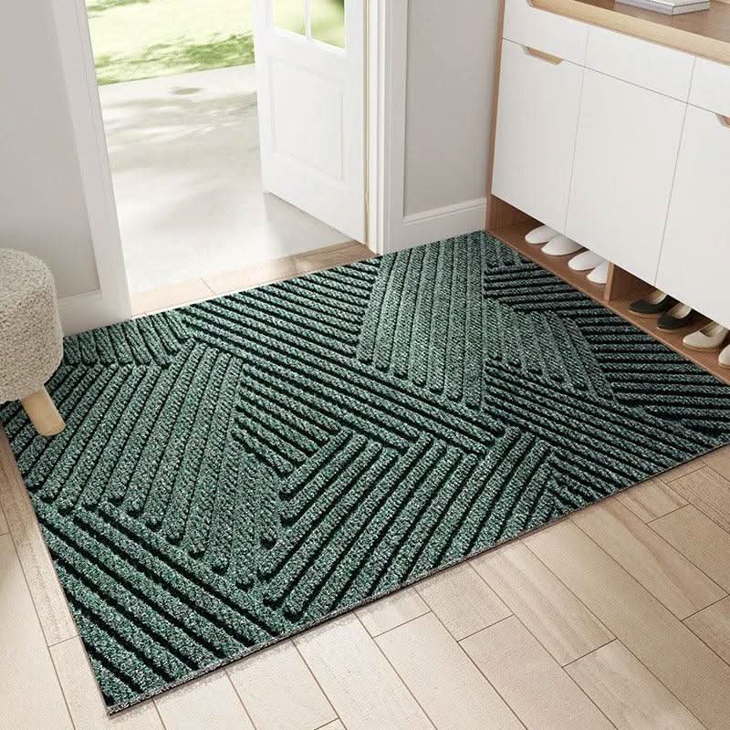 Doormat Textured Diagonal Stripe Non-Slip Backing