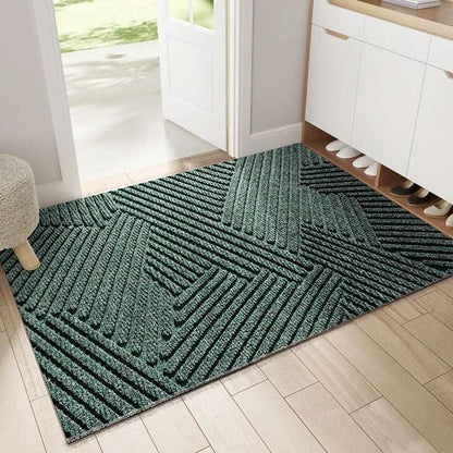 Doormat Textured Diagonal Stripe Non-Slip Backing