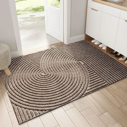 Doormat Textured Diagonal Stripe Non-Slip Backing