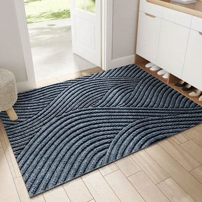 Doormat Textured Diagonal Stripe Non-Slip Backing