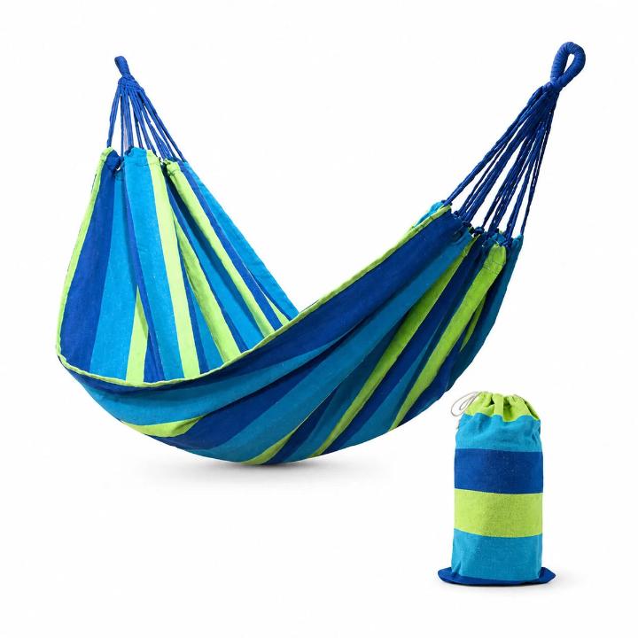 Double Hammock Breathable Cotton Supports 452 Lbs