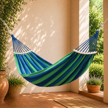Double Hammock Breathable Cotton Supports 452 Lbs