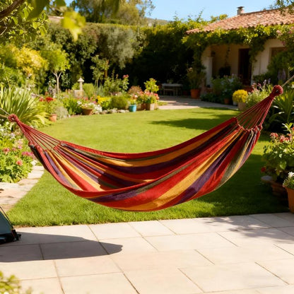 Double Hammock Breathable Cotton Supports 452 Lbs