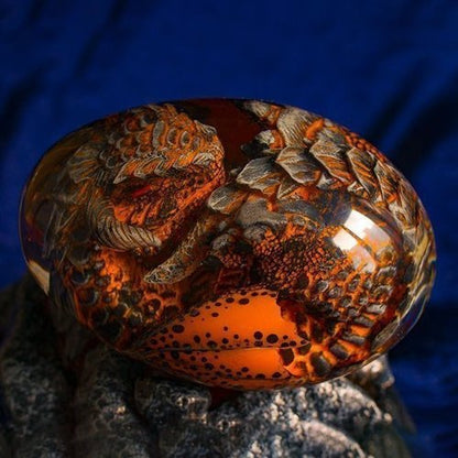 Dragon Egg Figurine Handcrafted Epoxy & Clay Miniature Dragon