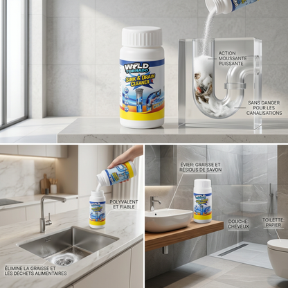 Drain Cleaner Powder Fast-Acting Foaming Non-Corrosive