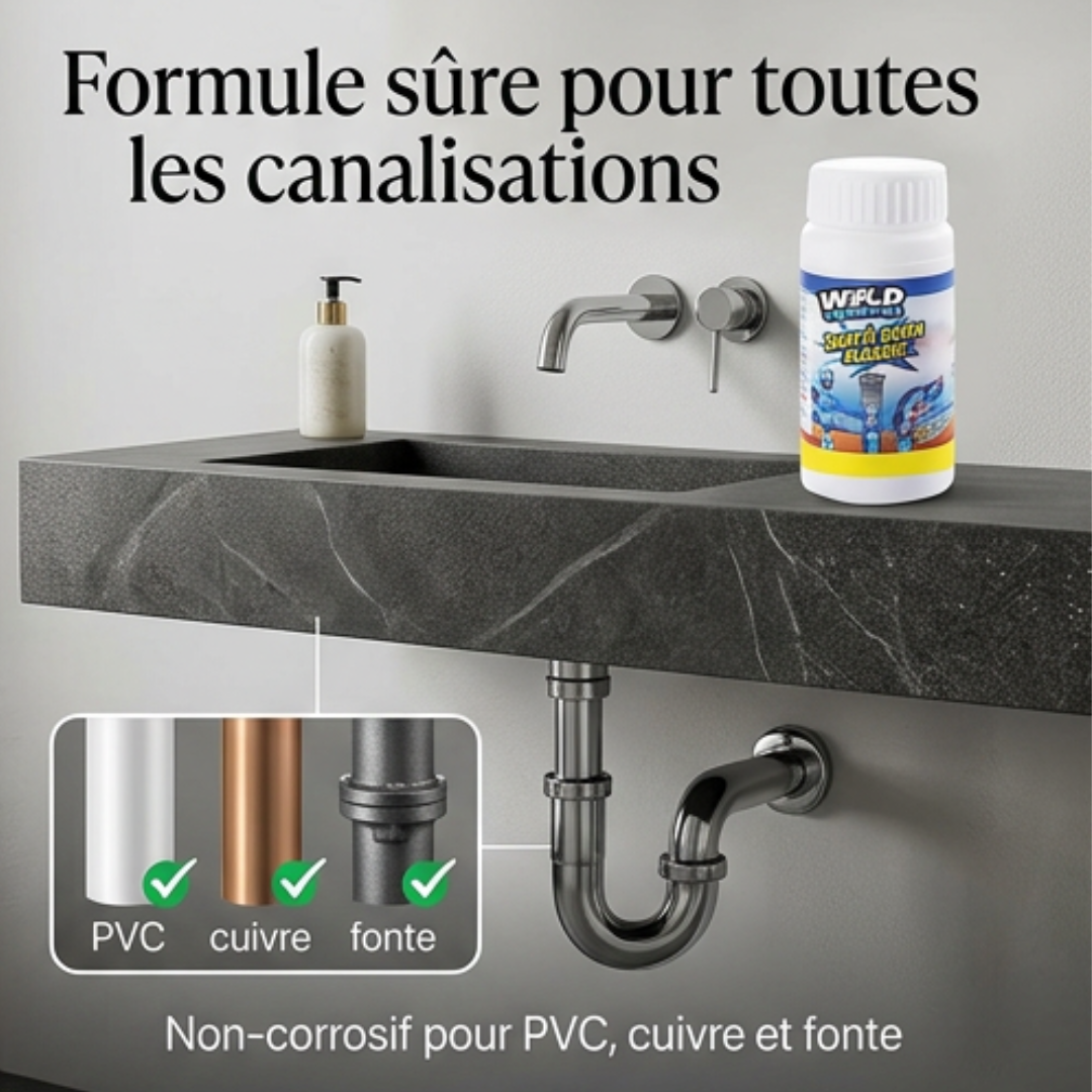 Drain Cleaner Powder Fast-Acting Foaming Non-Corrosive