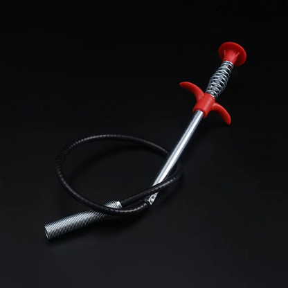 Drain Hook Flexible Stainless Steel Shaft Claw & Spring Handle