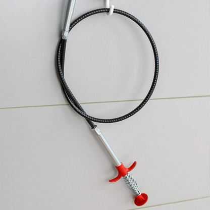 Drain Hook Flexible Stainless Steel Shaft Claw & Spring Handle