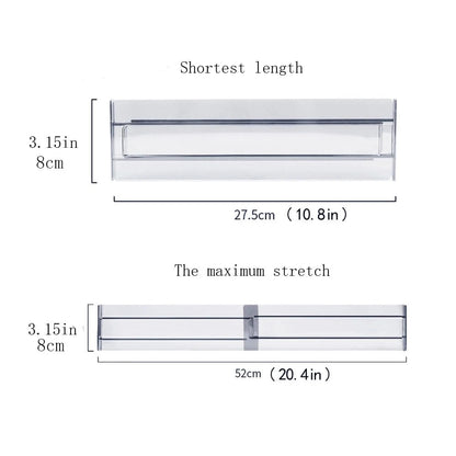 Drawer Dividers Adjustable Transparent Set of 6