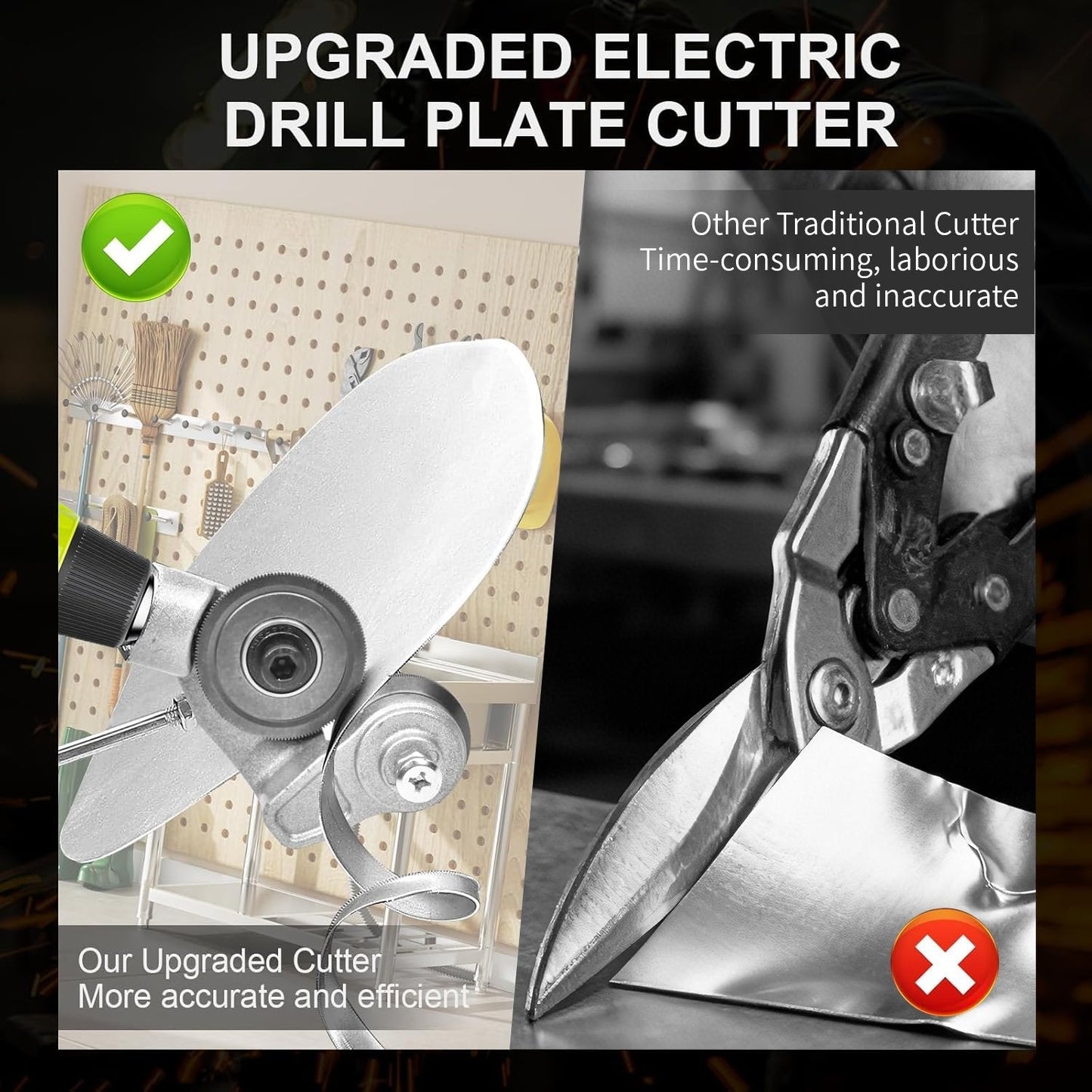 Drill Attachment Burr-Free Metal Cutting Protective Cover