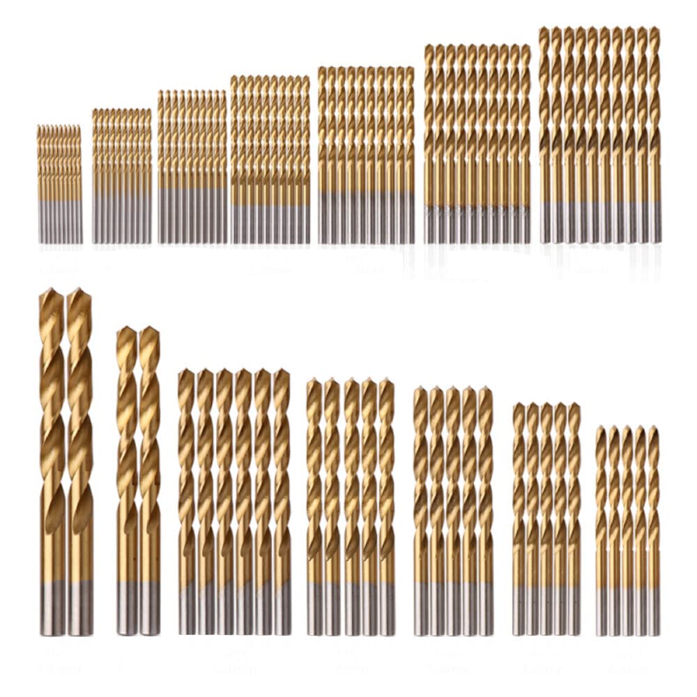 Drill Bit Set Titanium-Coated 135 Degree 99 Piece