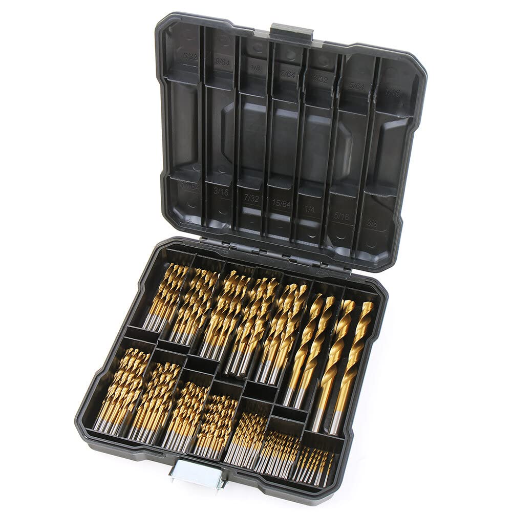 Drill Bit Set Titanium-Coated 135 Degree 99 Piece