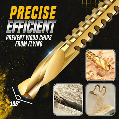 Drill Bit Set Titanium-Coated High-Speed Steel 6-Piece