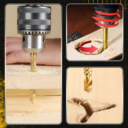 Drill Bit Set Titanium-Coated High-Speed Steel 6-Piece