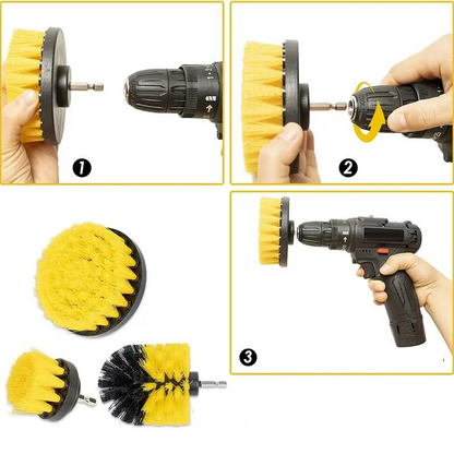 Drill Brush Set Universal Fit Non-Scratch Assorted Heads