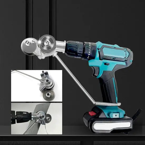Drill Nibbler Attachment 360° Rotating Head & Positioning Slot